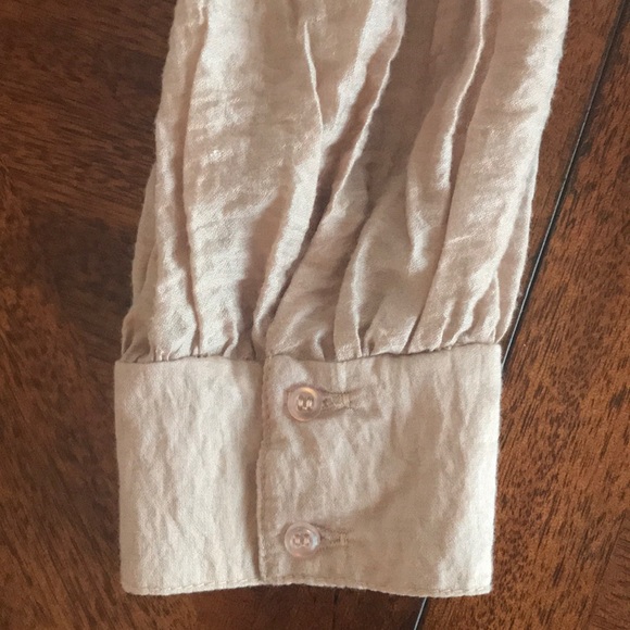 A Collection boho taffeta long sleeve blouse M - Picture 6 of 7